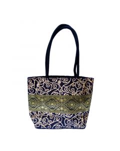 Jute Brocade Beautiful Tote Handbags Eco Friendly Strong & Tough UK Black