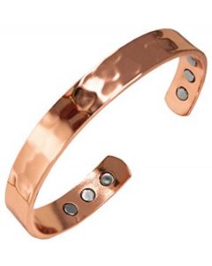 Magnetic Bracelet Hammered Copper Ladies Men Bangle Healing Arthritis Pain Cuff