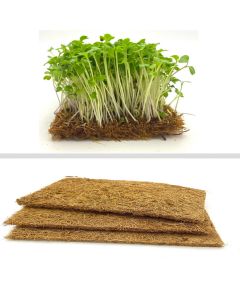 Coconut Coir husk Fibre Microgreens Growing Large Mats Biodegradable Pack of 3
