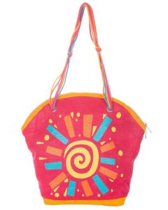 Jute Beach Handbags Summer Holiday Beautiful Eco Friendly Strong & Tough UK Pink 